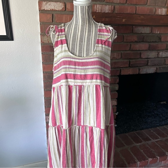 NWT Faherty Lanai Linen Blend Dress in Sol Stripe Sz XL - Picture 3 of 11